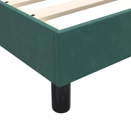  sötétzöld bársony rugós ágy matrac nélkül 80x220 cm