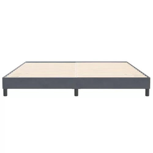  sötétszürke bársony rugós ágy matrac nélkül 200x220 cm