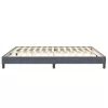  sötétszürke bársony rugós ágy matrac nélkül 200x220 cm