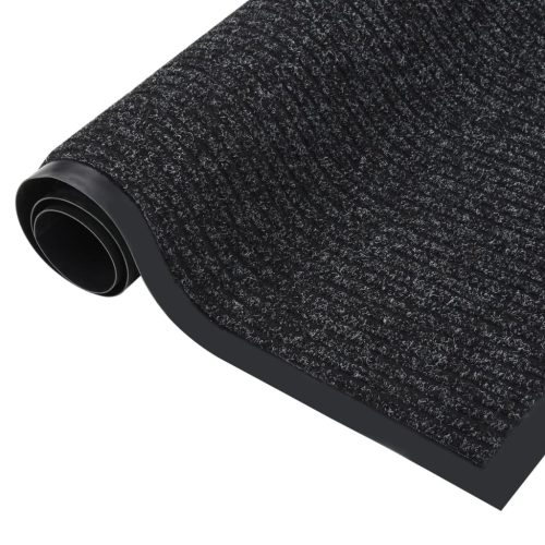  antracitszürke csíkos lábtörlő 80 x 120 cm