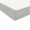  világosszürke bársony rugós ágy matraccal 90x210 cm