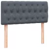  sötétszürke bársony rugós ágy matraccal 80x210 cm