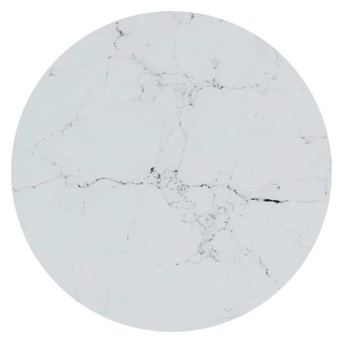  arany és fehér márvány edzett üveg kisasztal 45 cm