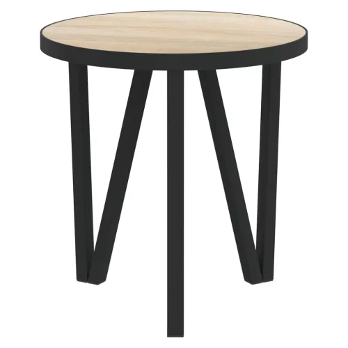  sonoma-tölgyszínű MDF dohányzóasztal Ø35 cm
