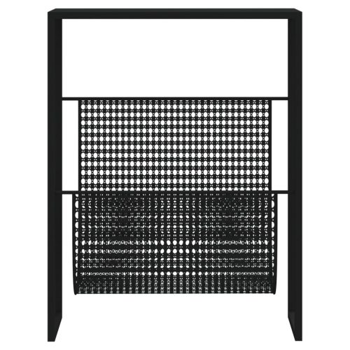  fekete acél újságtartó állvány 35 x 15 x 45 cm