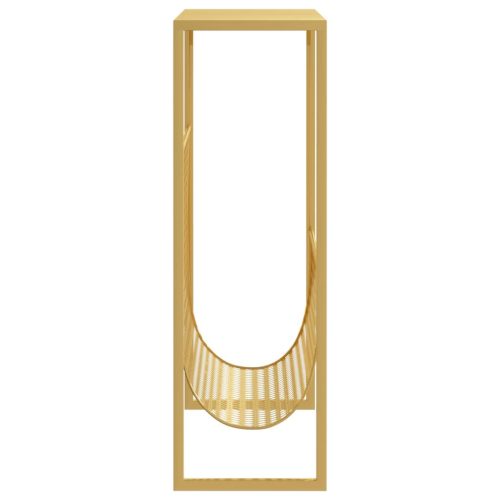  aranyszínű acél újságtartó állvány 35 x 15 x 45 cm