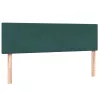  sötétzöld bársony rugós és LED-es ágy matraccal 160x220 cm