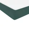  sötétzöld bársony rugós és LED-es ágy matraccal 160x220 cm