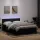  fekete bársony rugós és LED-es ágy matraccal 160x210 cm