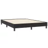  fekete bársony rugós és LED-es ágy matraccal 160x210 cm