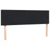  fekete bársony rugós és LED-es ágy matraccal 160x210 cm