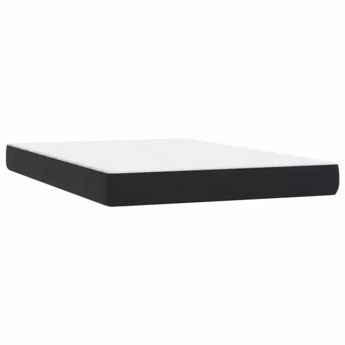  fekete bársony rugós és LED-es ágy matraccal 160x210 cm