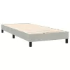  világosszürke bársony rugós és LED-es ágy matraccal 90x220 cm