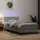  világosszürke bársony rugós és LED-es ágy matraccal 80x220 cm