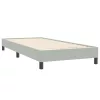  világosszürke bársony rugós és LED-es ágy matraccal 80x220 cm