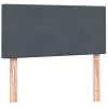  sötétszürke bársony rugós ágy matraccal 80x220 cm