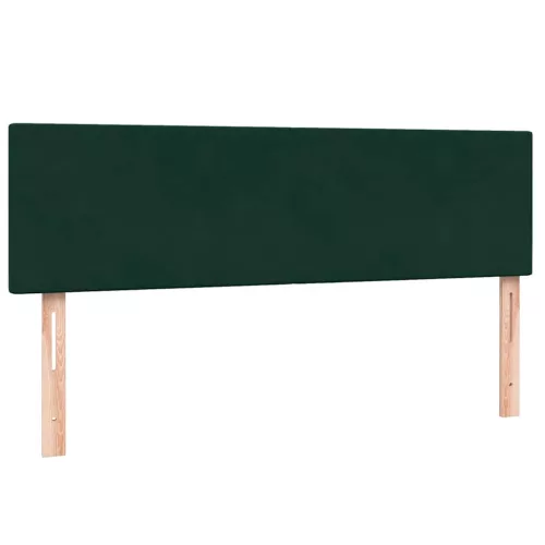  sötétzöld bársony rugós ágy matraccal 160x220 cm