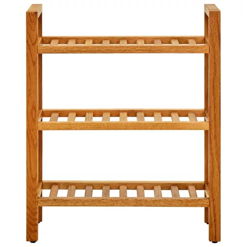  tömör tölgyfa cipőtartó 3 polccal 50 x 27 x 60 cm