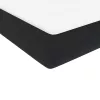  fekete bársony rugós ágy matraccal 80x220 cm