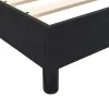  fekete bársony rugós ágy matraccal 80x220 cm