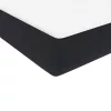  fekete bársony rugós ágy matraccal 80x220 cm