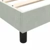  világosszürke bársony rugós ágy matraccal 90x210 cm