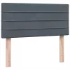 sötétszürke bársony rugós ágy matraccal 80x210 cm