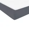  sötétszürke bársony rugós ágy matraccal 80x210 cm