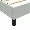  világosszürke bársony rugós ágy matraccal 90x210 cm