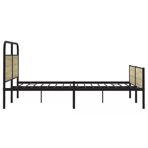  sonoma tölgy színű fém ágykeret matrac nélkül 200 x 200 cm