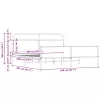  sonoma tölgy színű fém ágykeret matrac nélkül 200 x 200 cm