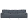  sötétszürke moduláris kanapé párnákkal