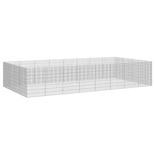  24 paneles horganyzott vas szabadon álló állatketrec 54 x 80 cm