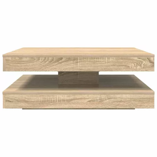  sonoma tölgy dohányzóasztal 360 fokban forgatható 90x90x34,5 cm