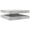  betonszürke dohányzóasztal 360 fokban forgatható 90x90x34,5 cm