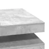  betonszürke dohányzóasztal 360 fokban forgatható 90x90x34,5 cm