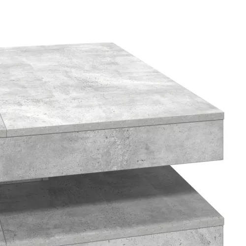 betonszürke dohányzóasztal 360 fokban forgatható 90x90x34,5 cm