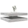  szürke sonoma dohányzóasztal 360 fokban forgatható 90x90x34,5cm
