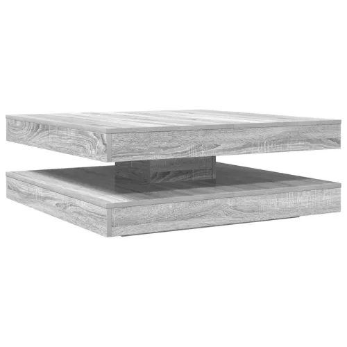  szürke sonoma dohányzóasztal 360 fokban forgatható 90x90x34,5cm