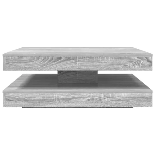  szürke sonoma dohányzóasztal 360 fokban forgatható 90x90x34,5cm