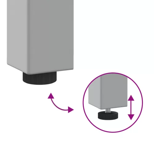  2 részes munkapad szett szürke acél