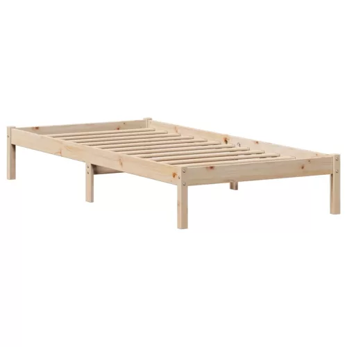  tömör fenyőfa könyvespolcos ágy matrac nélkül 75 x 190 cm