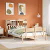  tömör fenyőfa könyvespolcos ágy matrac nélkül 140 x 190 cm