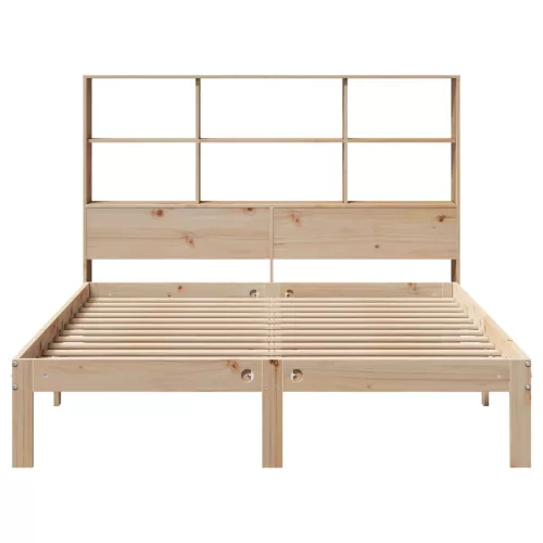  tömör fenyőfa könyvespolcos ágy matrac nélkül 150 x 200 cm