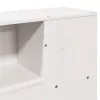  fehér tömör fenyőfa könyvespolcos ágy matrac nélkül 140x200 cm