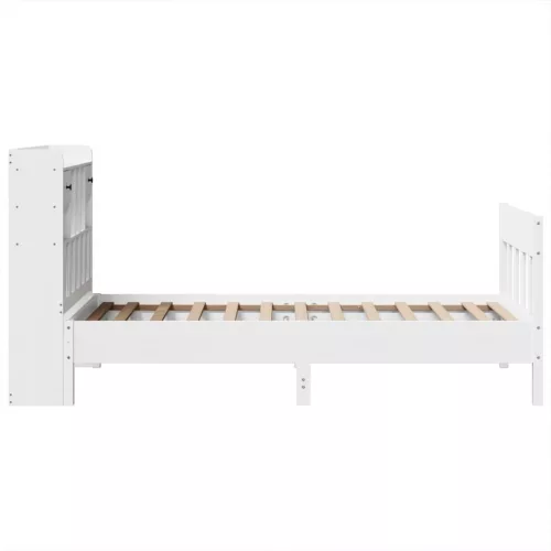  fehér tömör fenyőfa ágy matrac nélkül 75 x 190 cm
