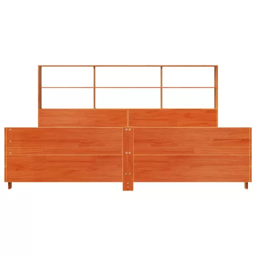  viaszbarna tömör fenyőfa ágy matrac nélkül 200 x 200 cm