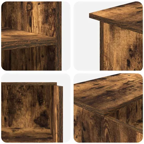  recepciós pult füstös tölgy 100x50x103,5 cm szerelt fa