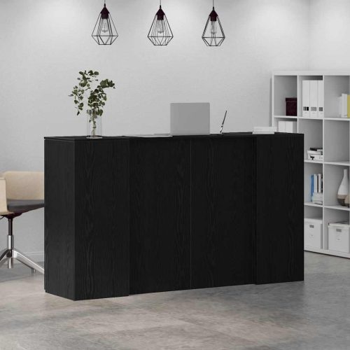  fekete tölgyfa recepciósasztal 180 x 50 x 103,5 cm