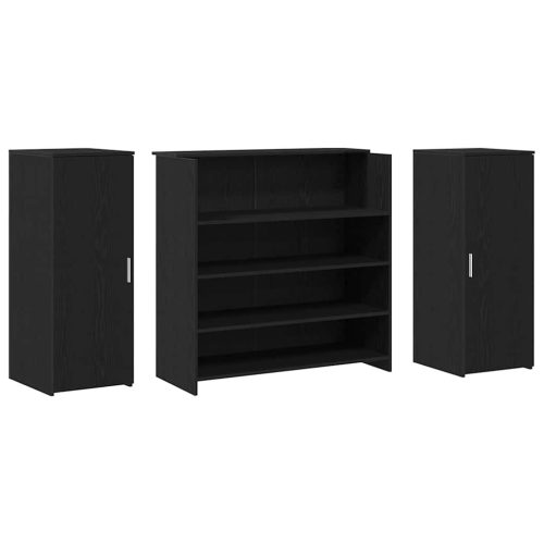  fekete tölgyfa recepciósasztal 180 x 50 x 103,5 cm